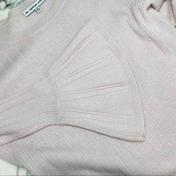 The Cashmere Project Pale Pink Ruffle Cuff Sweater - Picture 6 of 8
